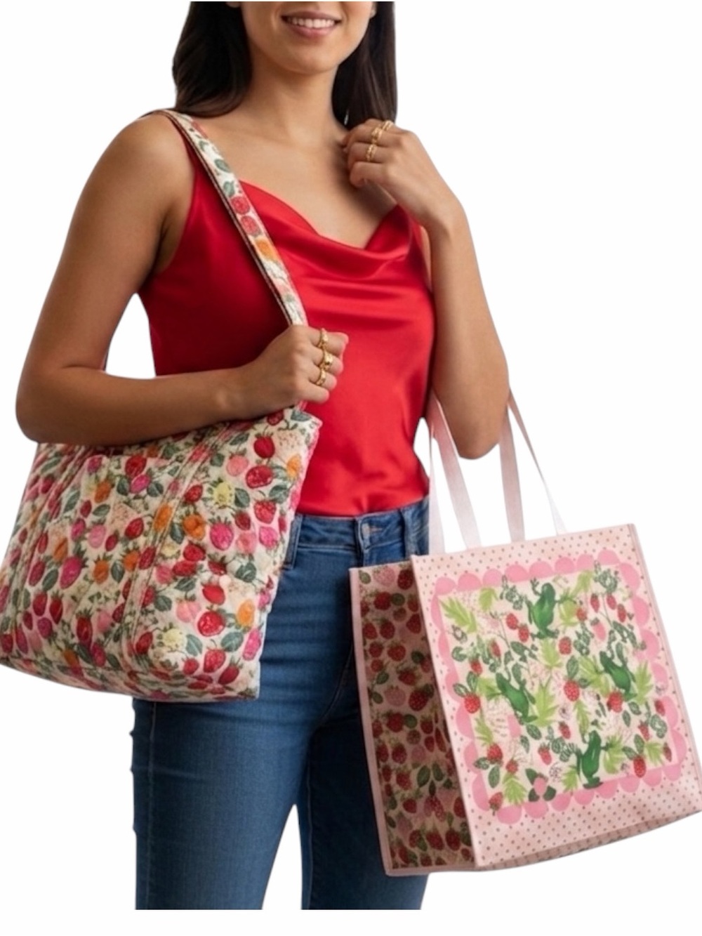 Vera Bradley Small Vera Bag Bushels Of Berries & Frogberry Garden Market, NWT